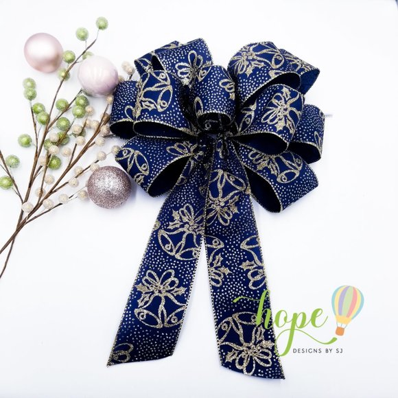 Set of 2 elegant Christmas bows.